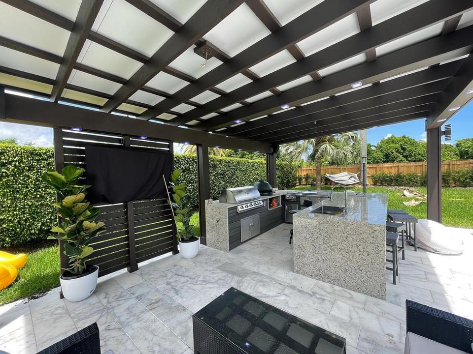 Kitchen with TV