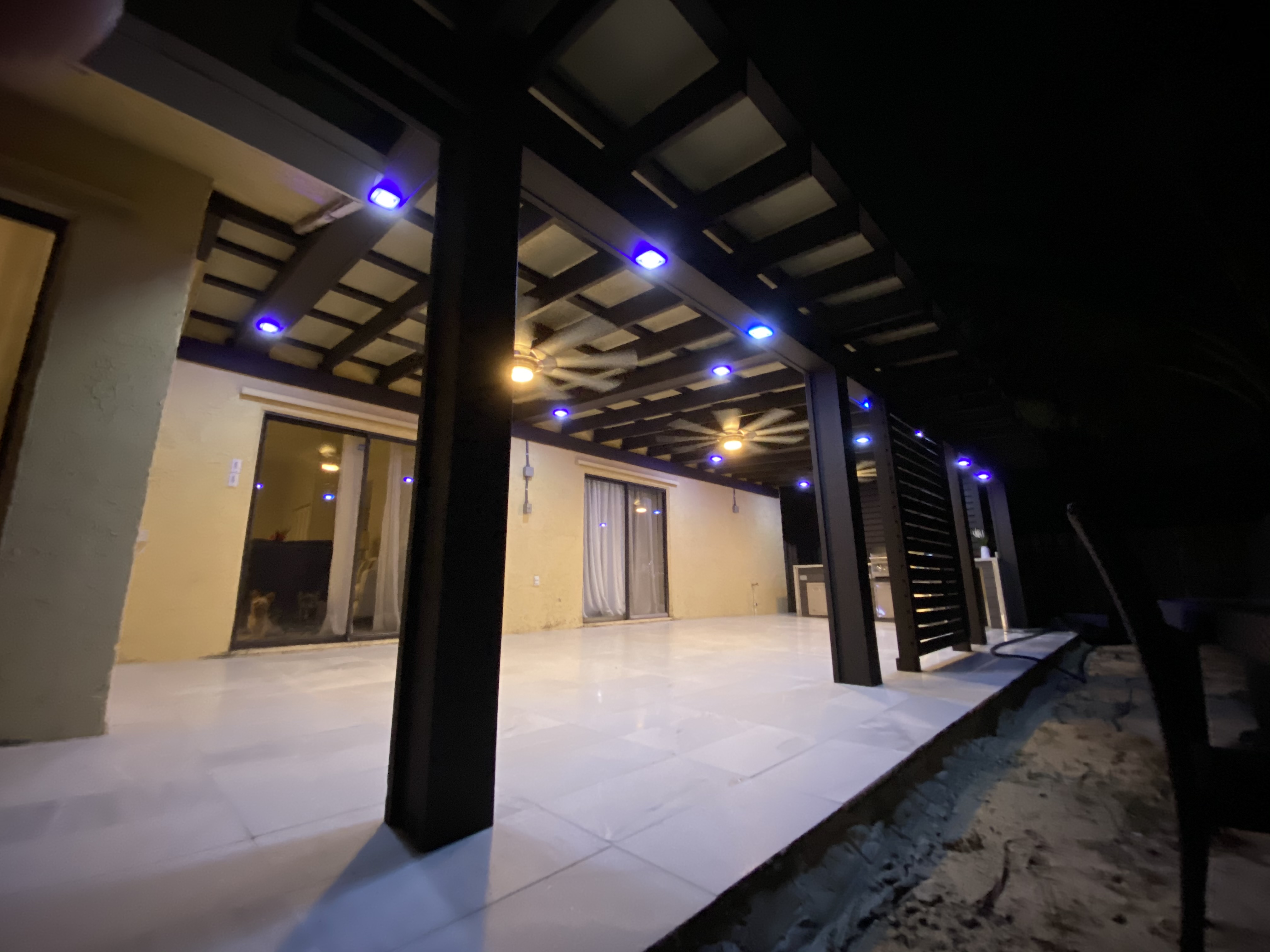 Pergola example at night