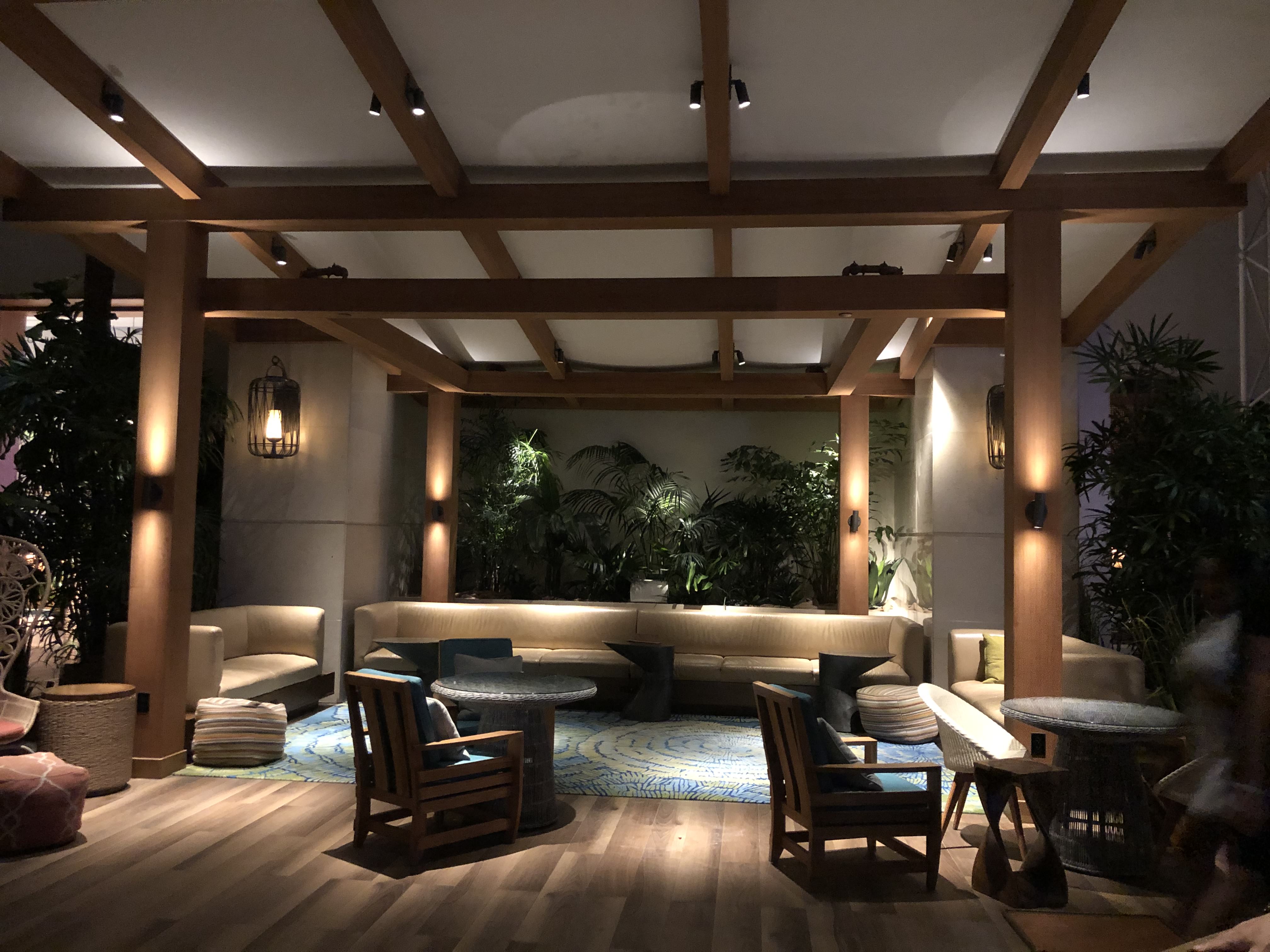 Pergola example with cool lights
