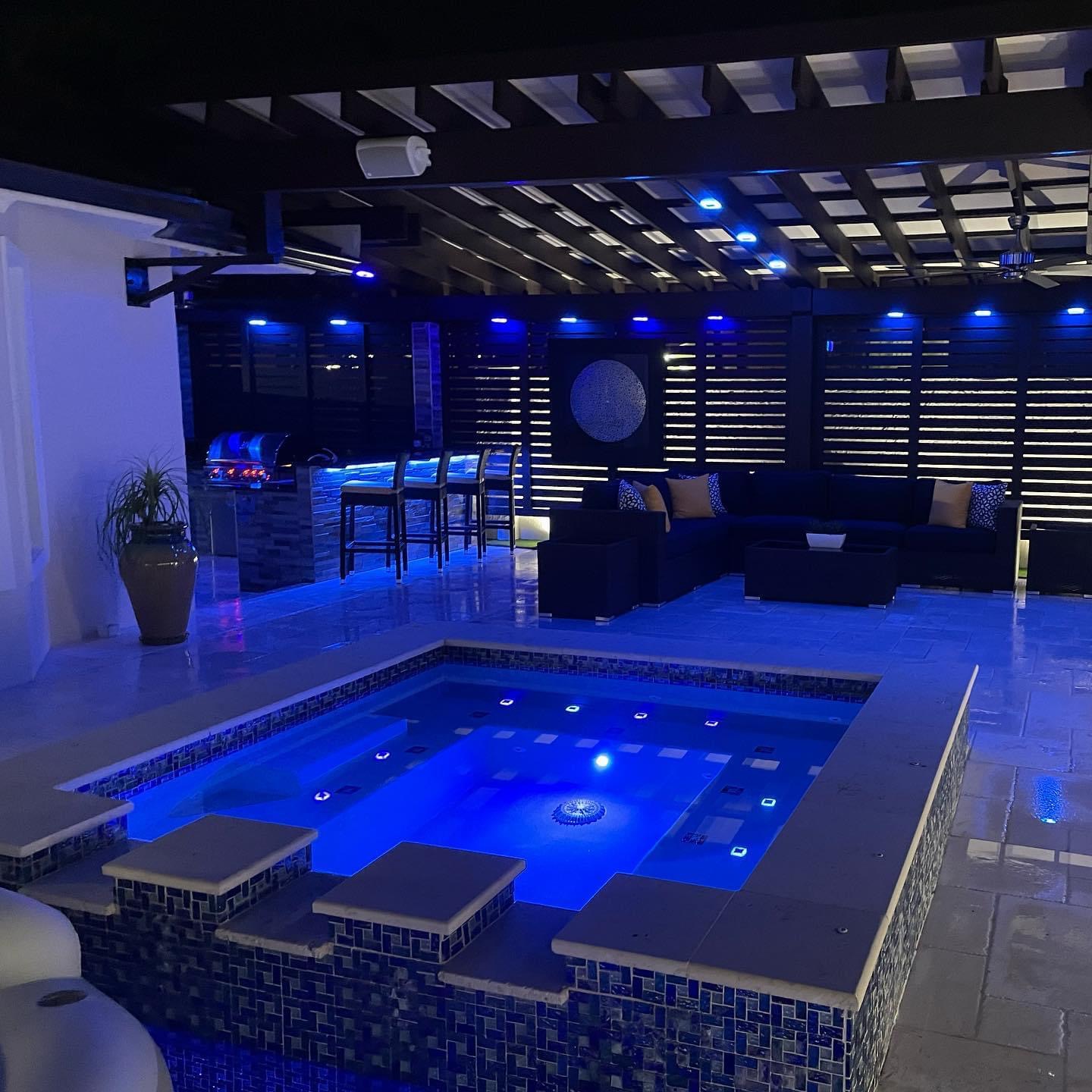 Pool example at night