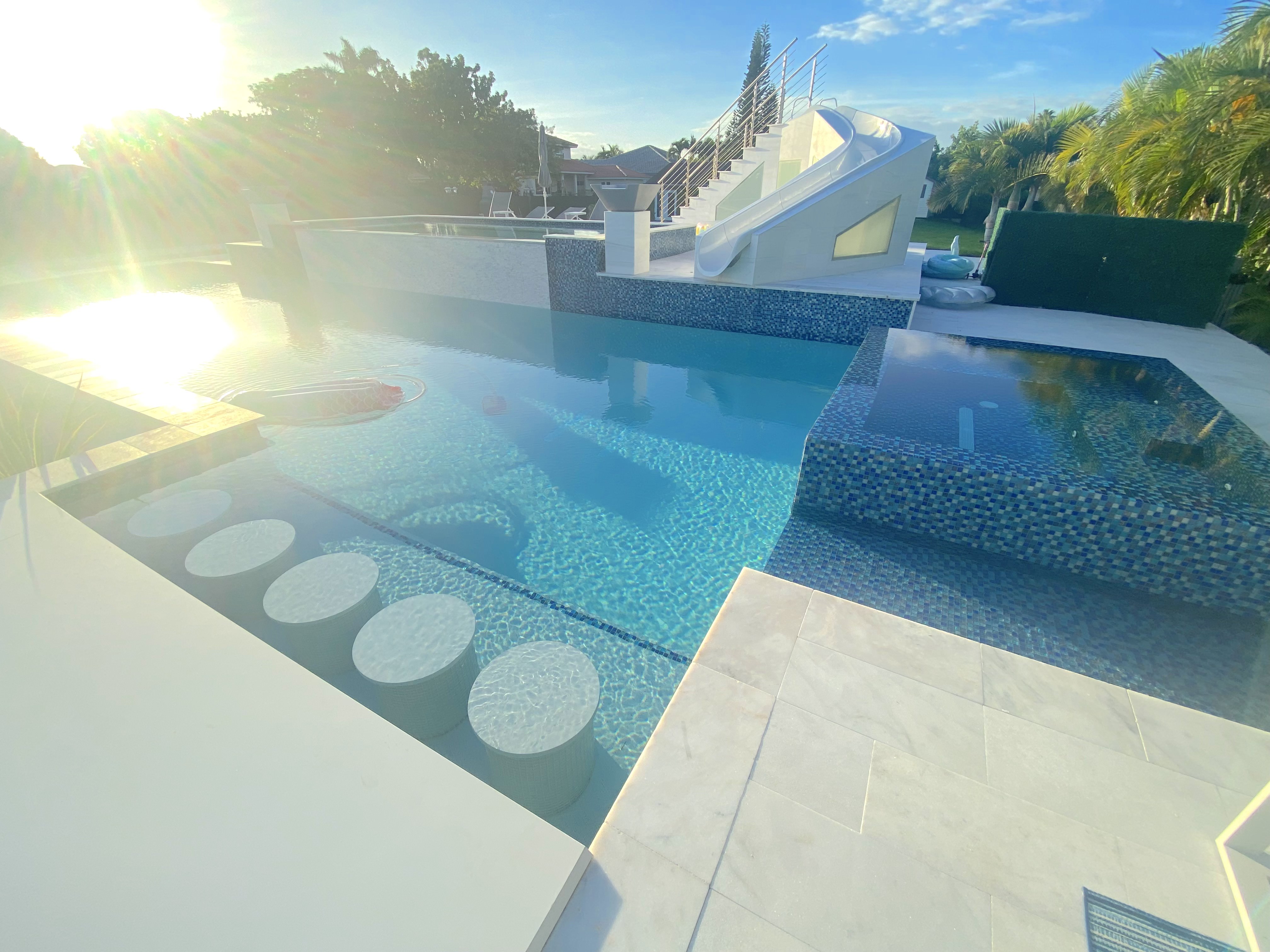 Pool example with toboggan