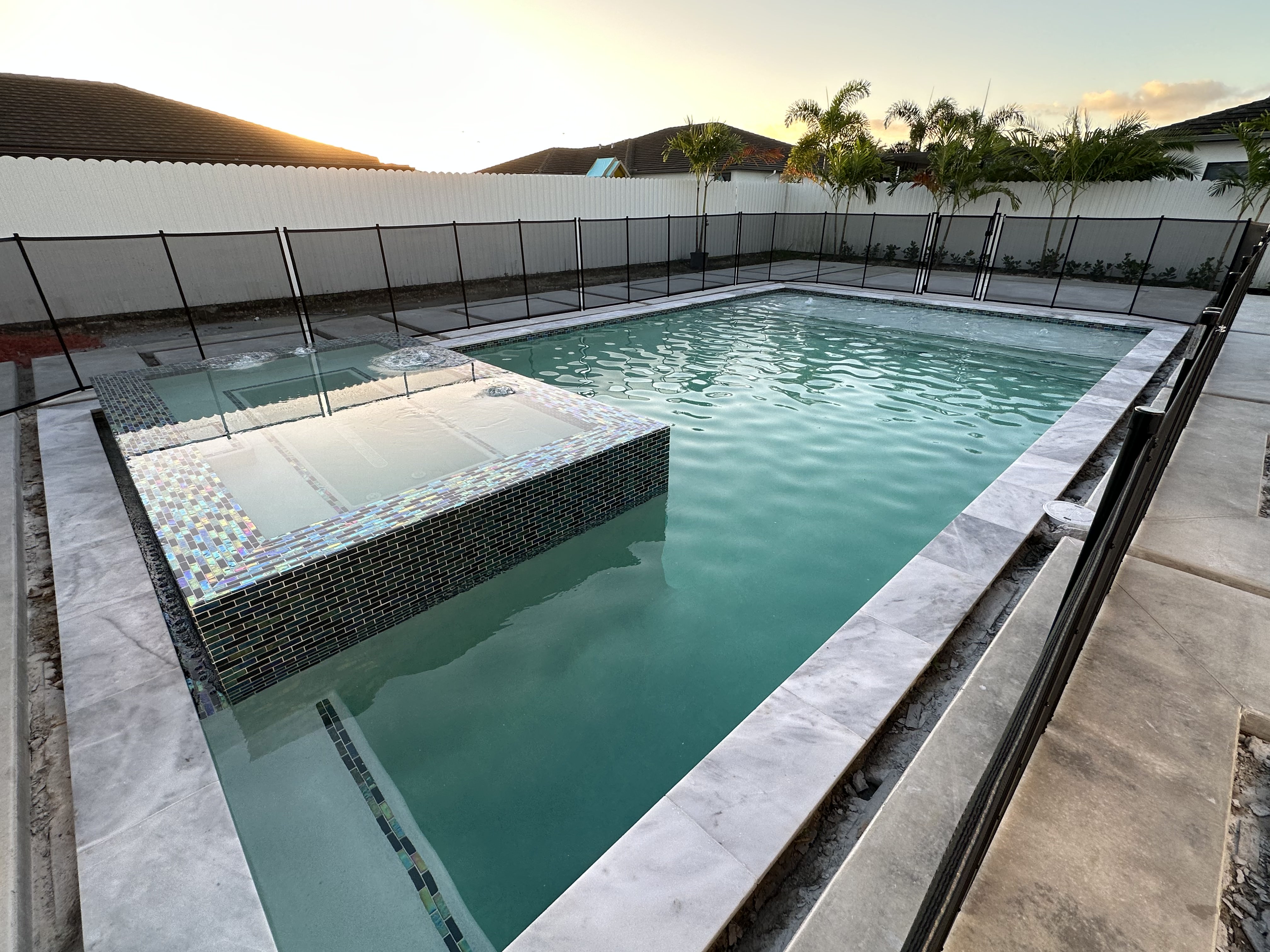 Pool example with fence