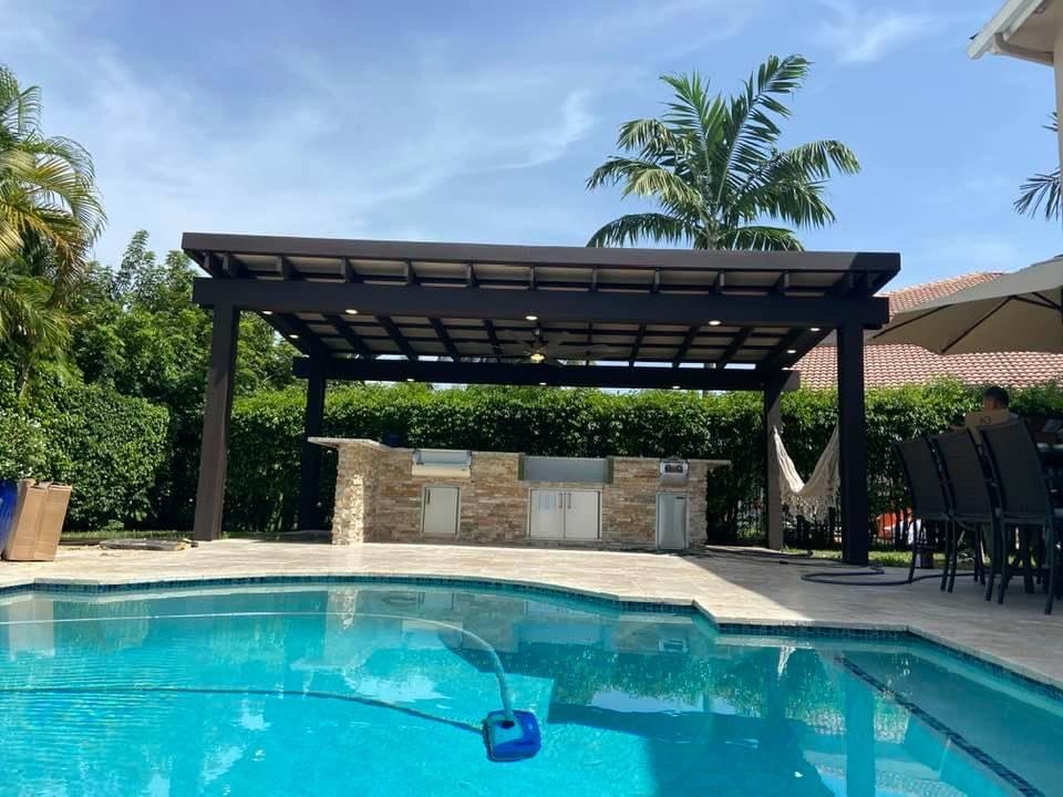 Pool example with pergola