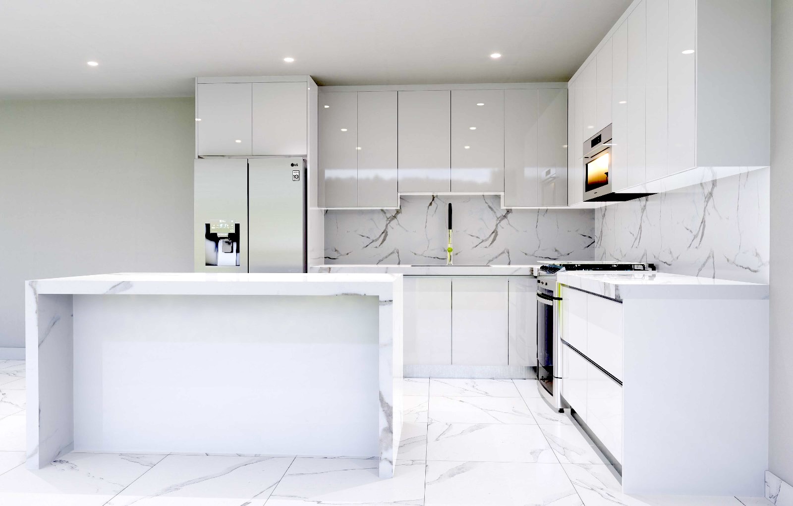 Kitchen of color white
